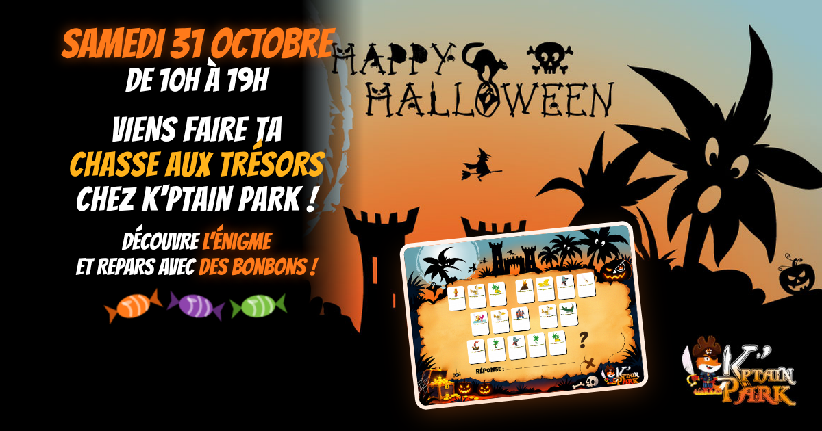 Halloween enfant Toulouse : chasse aux trésors au K'Ptain Park le 31 octobre